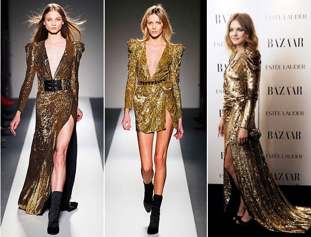 Balmain Fall 2010 Gold Dress Natalia Vodianova Fashion Lover Balmain Fall 2010 Gold Dress Natalia Vodianova